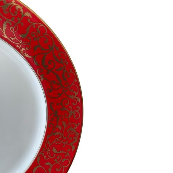 Mikasa Parchment Red Soup Salad Bowls 8.5in Set of 4 Fine Porcelain NEW - Picture 6 of 13